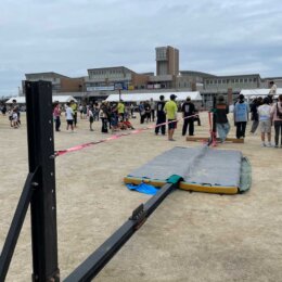 愛知県　飛島村　10メートルスラックライン　運搬