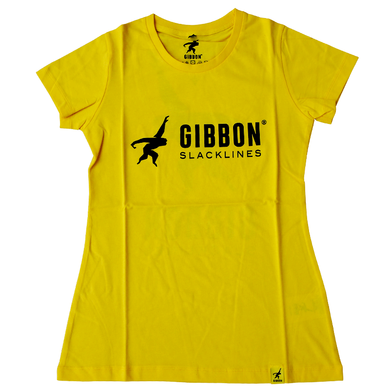 GIBBON　ロゴTシャツ　レディース　イエロー　フロント