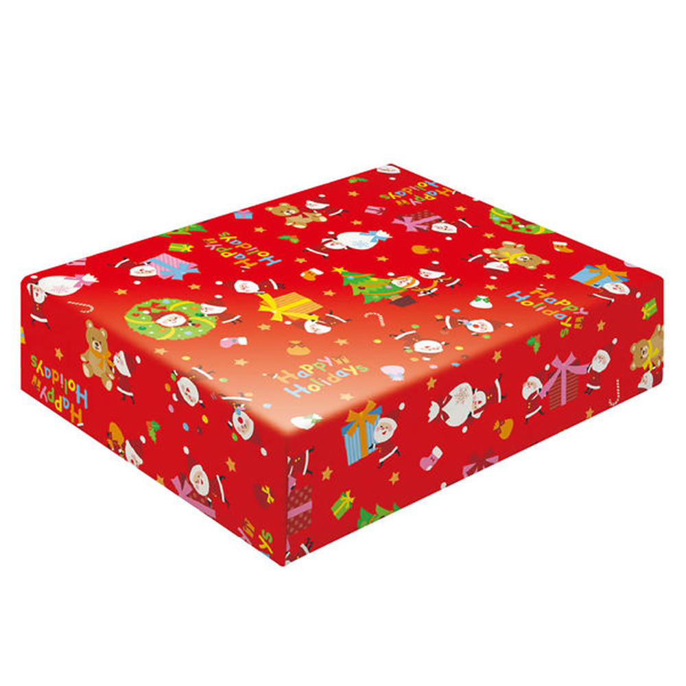 クリスマス包装紙　レッド